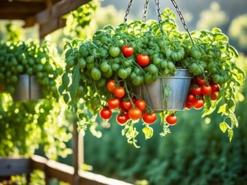 Growing Tomatoes in Hanging Basket