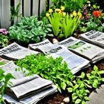 newspaper  use them in the garden