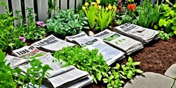 newspaper  use them in the garden