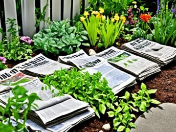 newspaper  use them in the garden