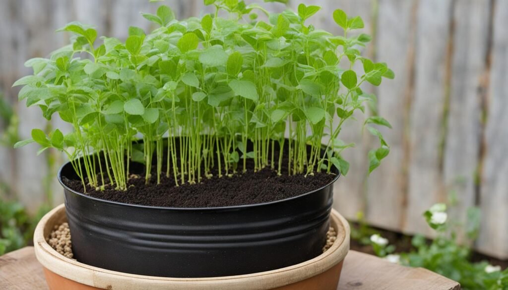 growing peas in containers